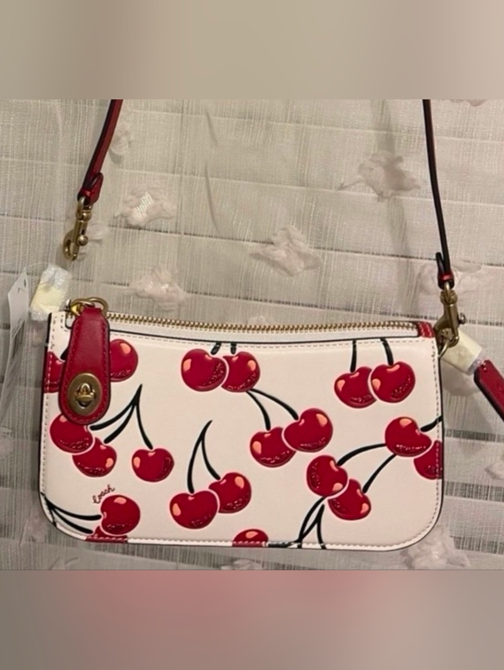 Coach Penn Shoulder Bag with Cherry Print - Picture 3 of 11